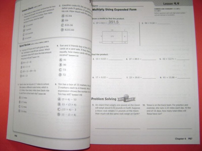 Reveal math grade 5 volume 2 answer key