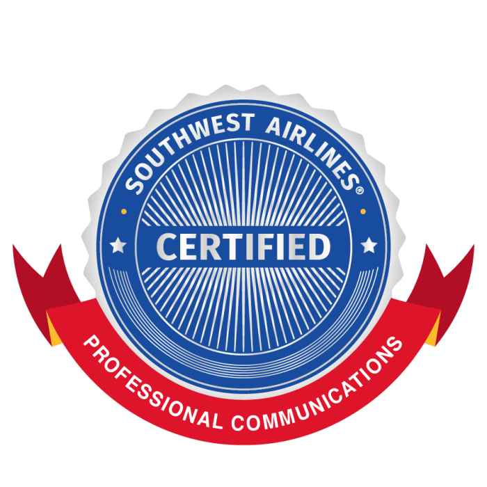 Southwest airlines professional communications certification