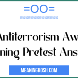 Level i antiterrorism awareness training pretest