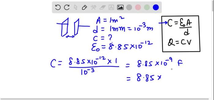 Displacement capacitor radius parallel steady